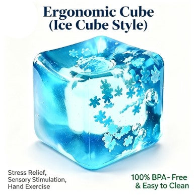 🔥Hot Sale 50% OFF🔥Snowflake Ice Cube Stress Ball - Soft Sensory Fidget Toy for Anxiety Relief, Cool Gel Squeeze Toy for Kids & Adults, Ideal for Office Desk, Study Focus & ADHD, Winter Theme Calm Down Tool