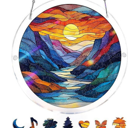 Acrylic Jigsaw Puzzle Suncatcher 80 Pieces