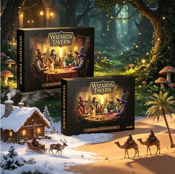 🧙‍♂️ Wizards Tavern – Chaotic Fantasy Drinking Game – D&D Themed Party Fun with Dice & Spells 🍺