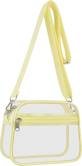 🔥Hot Sale 10% OFF🔥Stadium Approved Clear Crossbody Bag - Transparent Shoulder Purse with Adjustable Strap for Concerts, Festivals & Sports Events, NFL & NCAA Compliant TPU Messenger Bag for Women & Men