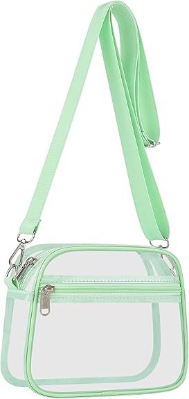 🔥Hot Sale 10% OFF🔥Stadium Approved Clear Crossbody Bag - Transparent Shoulder Purse with Adjustable Strap for Concerts, Festivals & Sports Events, NFL & NCAA Compliant TPU Messenger Bag for Women & Men