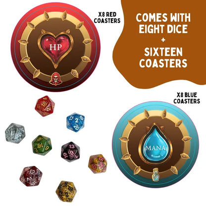🧙‍♂️ Wizards Tavern – Chaotic Fantasy Drinking Game – D&D Themed Party Fun with Dice & Spells 🍺