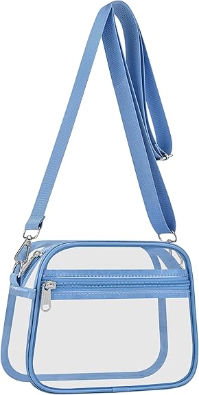 🔥Hot Sale 10% OFF🔥Stadium Approved Clear Crossbody Bag - Transparent Shoulder Purse with Adjustable Strap for Concerts, Festivals & Sports Events, NFL & NCAA Compliant TPU Messenger Bag for Women & Men