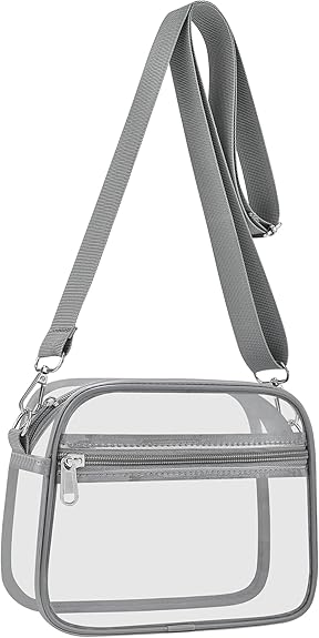 🔥Hot Sale 10% OFF🔥Stadium Approved Clear Crossbody Bag - Transparent Shoulder Purse with Adjustable Strap for Concerts, Festivals & Sports Events, NFL & NCAA Compliant TPU Messenger Bag for Women & Men