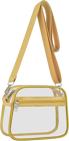 🔥Hot Sale 10% OFF🔥Stadium Approved Clear Crossbody Bag - Transparent Shoulder Purse with Adjustable Strap for Concerts, Festivals & Sports Events, NFL & NCAA Compliant TPU Messenger Bag for Women & Men