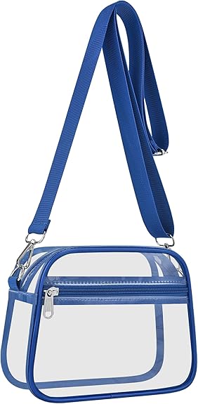 🔥Hot Sale 10% OFF🔥Stadium Approved Clear Crossbody Bag - Transparent Shoulder Purse with Adjustable Strap for Concerts, Festivals & Sports Events, NFL & NCAA Compliant TPU Messenger Bag for Women & Men