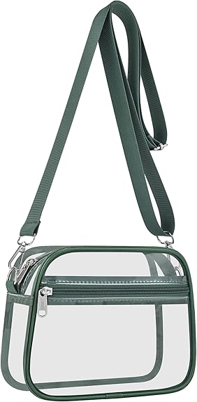🔥Hot Sale 10% OFF🔥Stadium Approved Clear Crossbody Bag - Transparent Shoulder Purse with Adjustable Strap for Concerts, Festivals & Sports Events, NFL & NCAA Compliant TPU Messenger Bag for Women & Men
