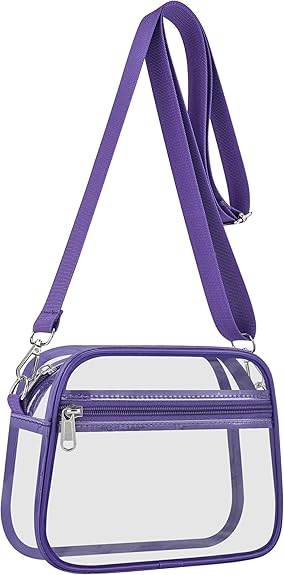 🔥Hot Sale 10% OFF🔥Stadium Approved Clear Crossbody Bag - Transparent Shoulder Purse with Adjustable Strap for Concerts, Festivals & Sports Events, NFL & NCAA Compliant TPU Messenger Bag for Women & Men