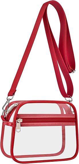 🔥Hot Sale 10% OFF🔥Stadium Approved Clear Crossbody Bag - Transparent Shoulder Purse with Adjustable Strap for Concerts, Festivals & Sports Events, NFL & NCAA Compliant TPU Messenger Bag for Women & Men
