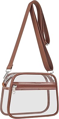 🔥Hot Sale 10% OFF🔥Stadium Approved Clear Crossbody Bag - Transparent Shoulder Purse with Adjustable Strap for Concerts, Festivals & Sports Events, NFL & NCAA Compliant TPU Messenger Bag for Women & Men