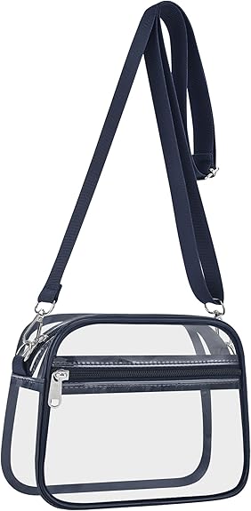 🔥Hot Sale 10% OFF🔥Stadium Approved Clear Crossbody Bag - Transparent Shoulder Purse with Adjustable Strap for Concerts, Festivals & Sports Events, NFL & NCAA Compliant TPU Messenger Bag for Women & Men