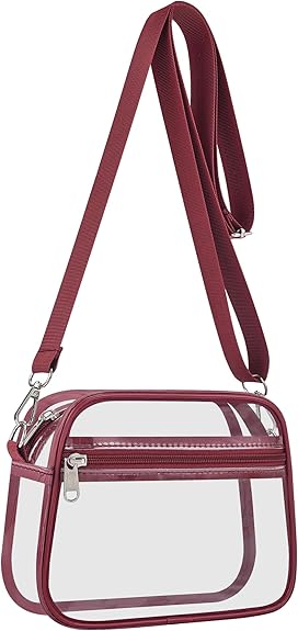 🔥Hot Sale 10% OFF🔥Stadium Approved Clear Crossbody Bag - Transparent Shoulder Purse with Adjustable Strap for Concerts, Festivals & Sports Events, NFL & NCAA Compliant TPU Messenger Bag for Women & Men
