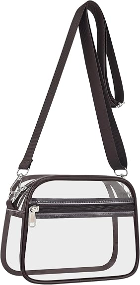 🔥Hot Sale 10% OFF🔥Stadium Approved Clear Crossbody Bag - Transparent Shoulder Purse with Adjustable Strap for Concerts, Festivals & Sports Events, NFL & NCAA Compliant TPU Messenger Bag for Women & Men