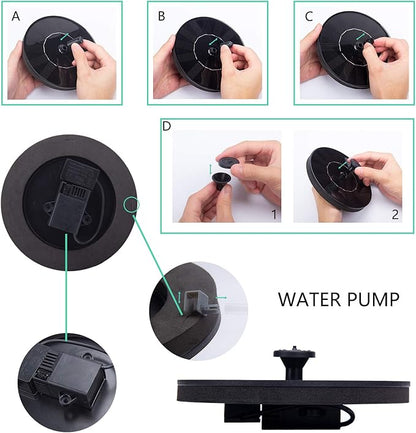 🔥Hot Sale 30% OFF🔥2026 Upgraded 1.4W Solar Bird Bath Fountain - Floating Solar Powered Water Pump with 7 Spray Patterns, Eco-Friendly Outdoor Fountain for Bird Bath, Garden, Pond & Pool