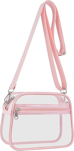 🔥Hot Sale 10% OFF🔥Stadium Approved Clear Crossbody Bag - Transparent Shoulder Purse with Adjustable Strap for Concerts, Festivals & Sports Events, NFL & NCAA Compliant TPU Messenger Bag for Women & Men