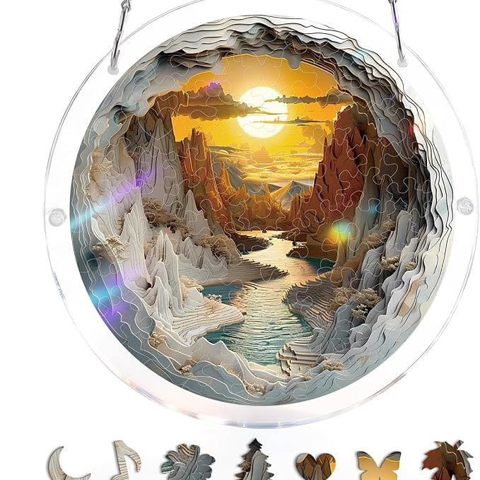 Acrylic Jigsaw Puzzle Suncatcher 80 Pieces