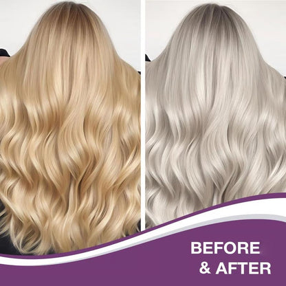 ✨ Buy 2 Get 1 Free! Purple Keratin Hair Mask - Tones Blonde, Silver & Gray Hair | Anti-Brass + Color Lock
